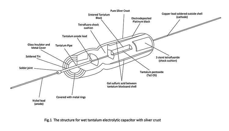 Structure of Wet Tantalum Electrolytic Capacitors Structure of Wet Tantalum Electrolytic Capacitors
