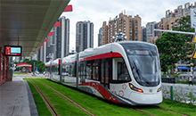 The demonstration section of Huangpu super capacitor energy storage tram line 1 was opened in advance.